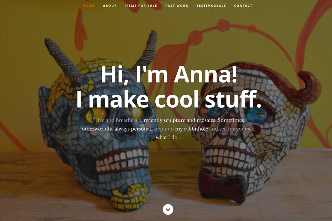 Screenshot of annasarts.com